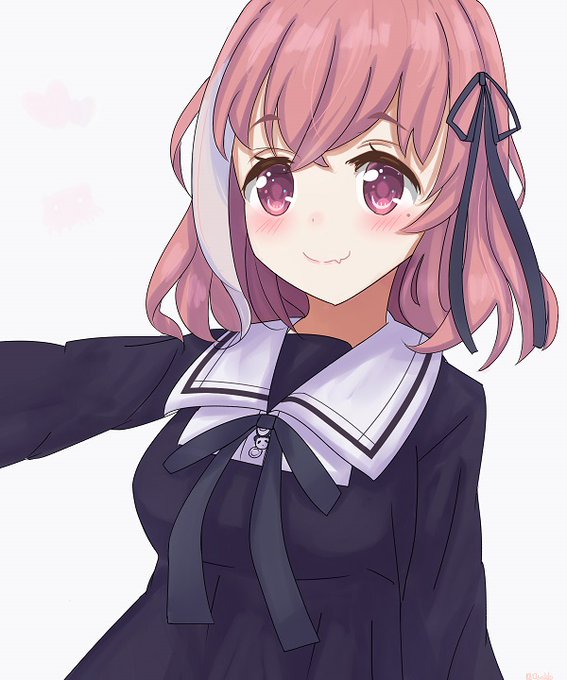 セミロングのtwitterイラスト検索結果