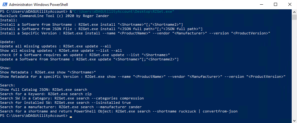 Do you know RZGet, a portable command-line tool to install software from #RuckZuck... Get it from ruckzuck.tools