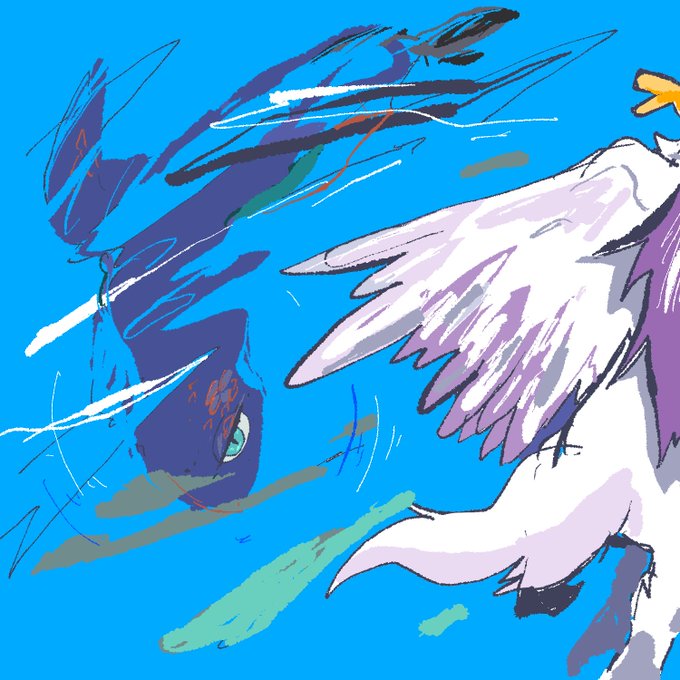 こんなの描いたけどまあまあ竜と人間のカプのつもりだったのでここは進展しない 