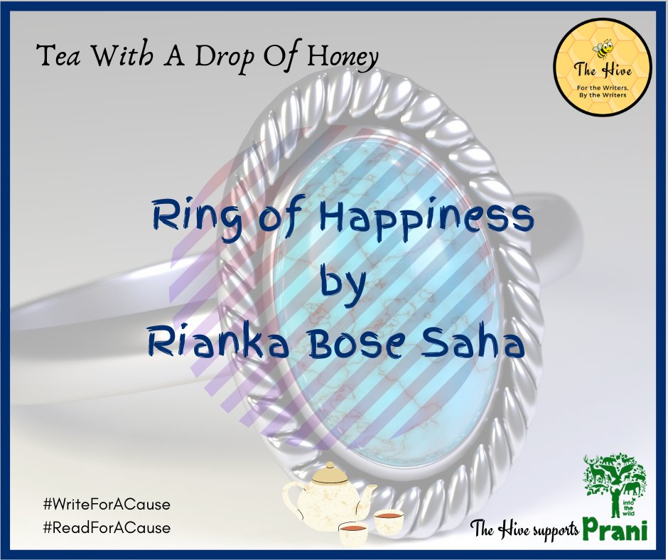 The_Hive13's tweet photo. #project5 #teawithadropofhoney #authorreveal
Author#26 has come up with a story of hope, love, and a wee bit of magic. Here's Rianka Bose Saha with 'Ring of Happiness.'
Welcome on board, Rianka. Enjoy your tea. 💛
#readforacause #writeforacause #amwriting #writingcommmunity https://t.co/WCsmRkWMZ6