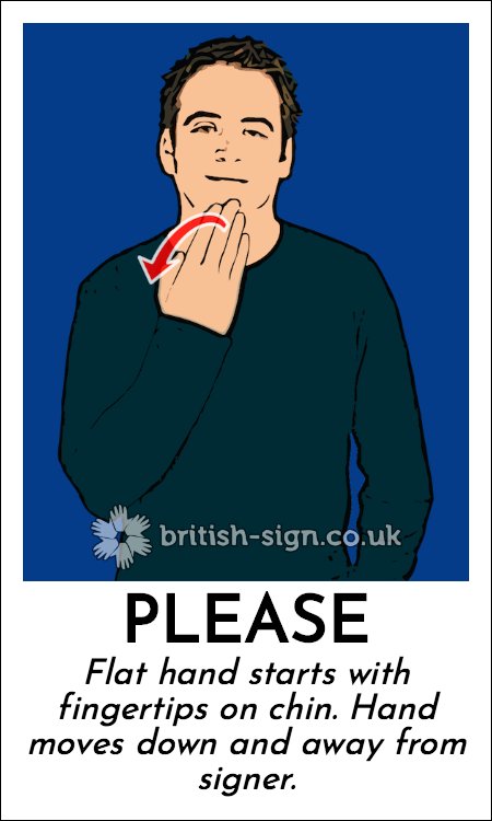 Today's #BritishSignLanguage sign is: PLEASE - #BSL - learn sign language online at british-sign.co.uk