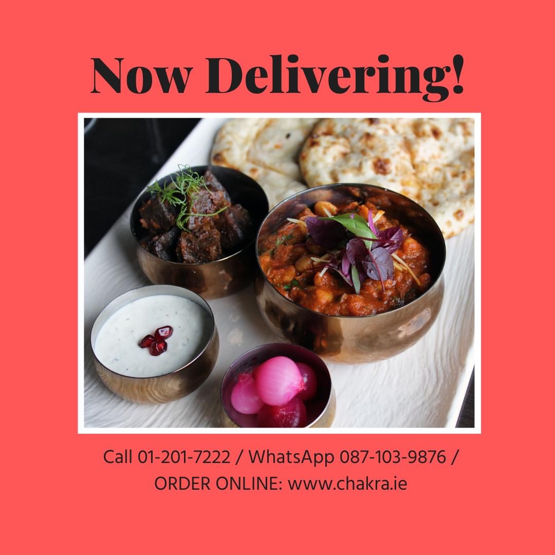 We are now delivering to Greystones, Kilcoole &amp; Delgany between 5pm - 8:30pm 💃🏻

#chakrabyjaipur #chakra #greystones #delivery #dineathome #kilcoole #Delgany #takeaway