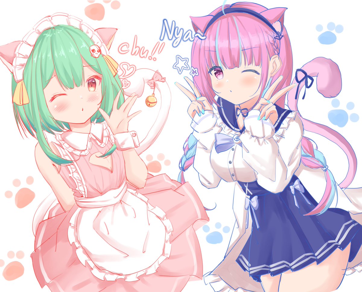 あくるしお絵描き～～🐈🐈🐈
#絵クロマンサー #あくあーと 