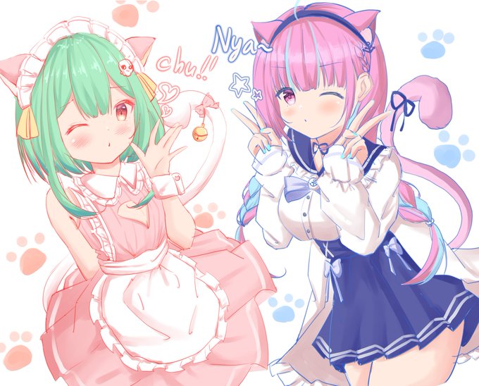 あくるしお絵描き～～🐈🐈🐈
#絵クロマンサー #あくあーと 