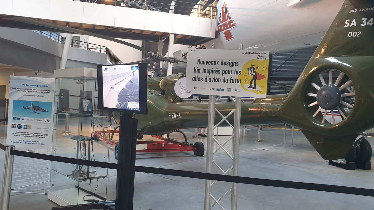 ✅La fête de la science au musée <a href="/aero_scopia/">Musée aeroscopia</a> continue ce dimanche.
Avec les nouveaux designs bio-inspirés pour les ailes d'avion du futur 
Rejoignez-nous🤩
#imft
#institutLaplace