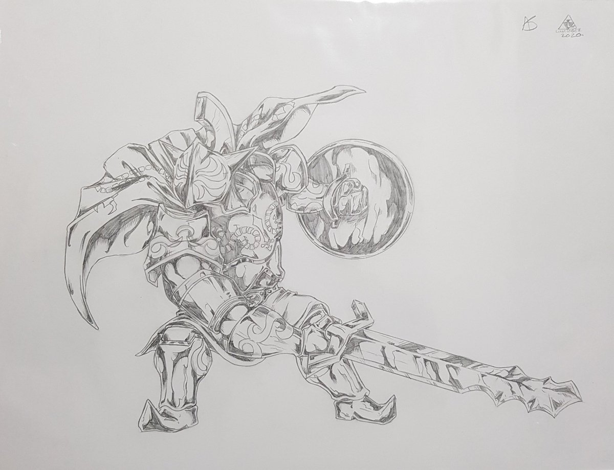 FishBean1's tweet photo. DAY 10 #ShadowLinktober is a Darknut, a Mighty Darknut to be precise. Don't get on his bad side https://t.co/sn9oG2B7YW