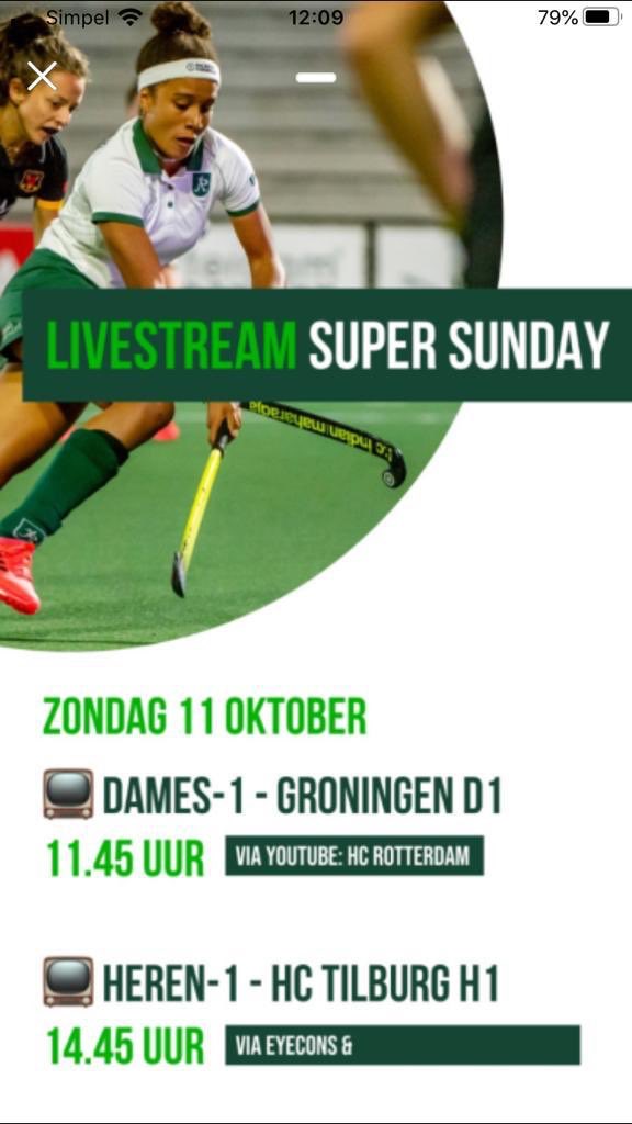 Livestream voor verplicht thuisblijvende fans!