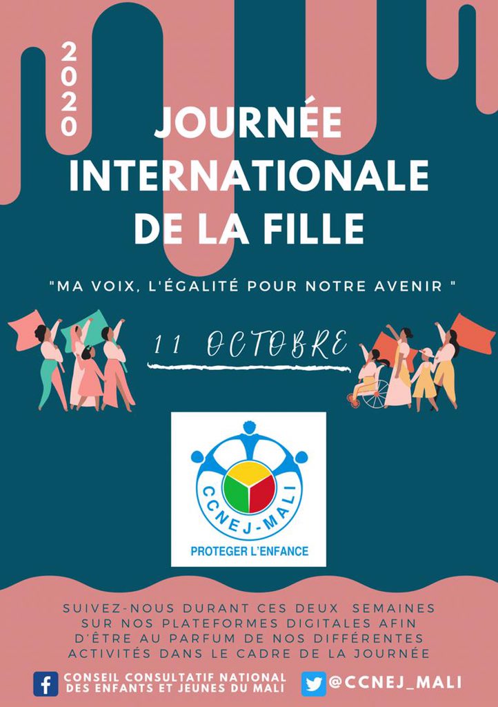 Aujourd’hui nous célébrons la jeune fille .
A toutes les filles nous souhaitons un meilleur avenir. 
Soyez fière de vous et luttez pour que vos droits soient respectés.
Bonne journée internationale de la jeune fille 🥳