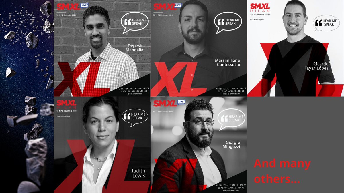 luigichiacchio's tweet photo. 10 - 11 - 12 November | #SMXL Milan Live 2020

Do you know all the speakers?

😎 Don't miss my speech!
👉 Register now >> https://t.co/VhMcPSeU7X

#AIXA20 https://t.co/Gnxh5BDkyk