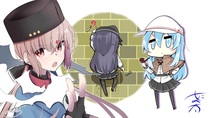 「この事件の謎は私たちが解いてみせるよ!」

TETUGさん(@tetuw)のタシュケントとのコラボイラストです! 