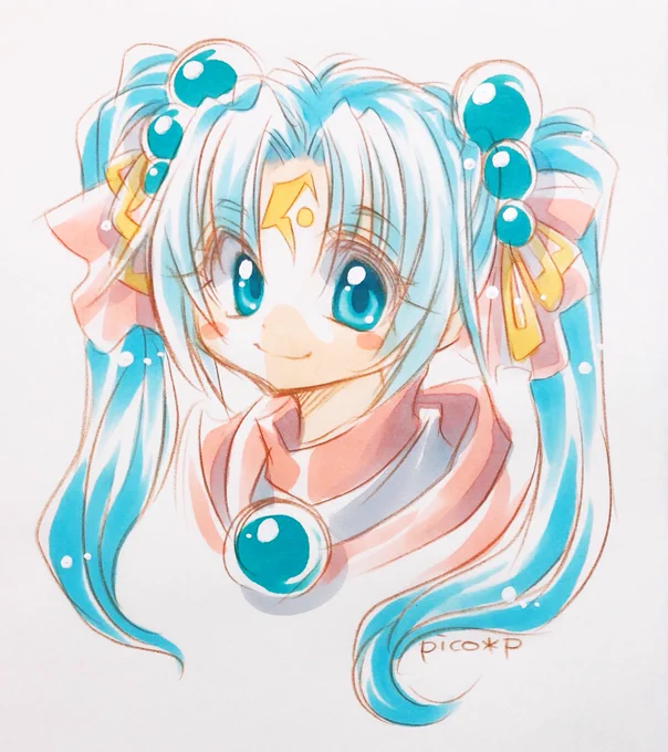 昔風に描いたつもりが
私の場合ほとんど変わらなかった…

懐かしい絵柄って言われるわけだね…(*'∀`*)? 