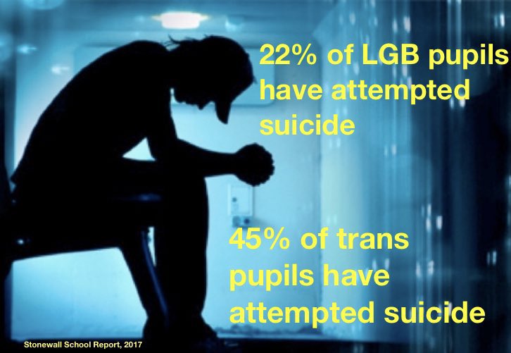 LGBT+ people, and young people especially, are at risk of self-harm and attempted suicideSelf-harm is often a way to try to transform mental hurt into something physical, because something physical feels better able to be controlled, like a controlled release from a dam
