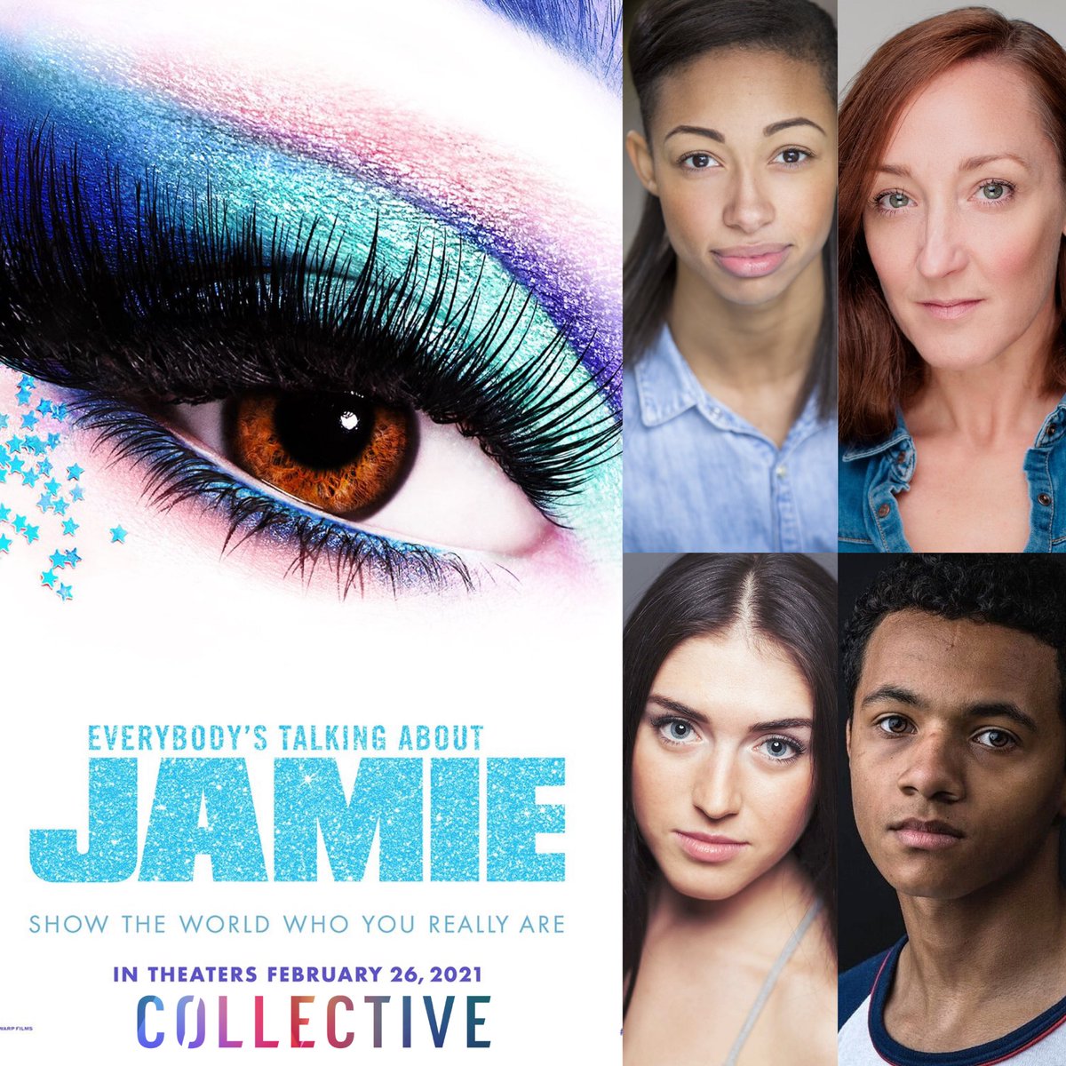 CollectiveAgts's tweet photo. We have 4 @collectiveagts clients who will be appearing in “EVERYBODY’S TALKING ABOUT JAMIE, THE MOVE” - in cinemas from 26th February 2021.
EBONY CLARKE (@EbonyClarkee) CORY MCCLANE (@Cory_McClane ) KALENE JEANS (@KaleneJeans) BRENDA-JANE NEWHOUSE #EverybodysTalkingAboutJamie https://t.co/FrOdPTCfLc