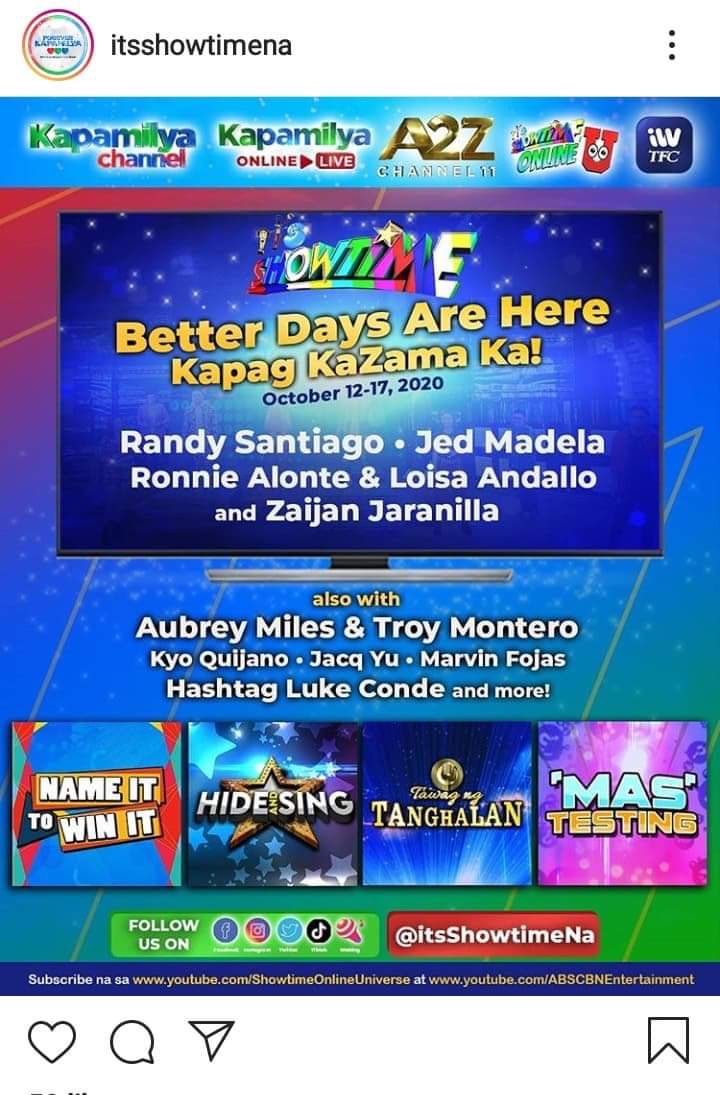 corasnts's tweet photo. Yessss makikita na natin ulit sila sa showtime 🤗🥰💜💜💜 @iamAndalioLoisa @iamr2alonte https://t.co/NA6Z0mjNy2