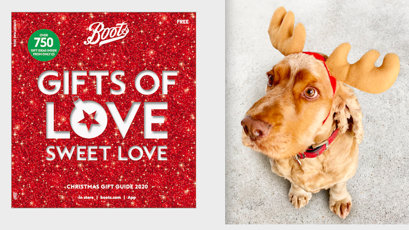 The fabulous new Boots Gift Guide starring my Charlie as a festive reindeer, although not sure he was very impressed...