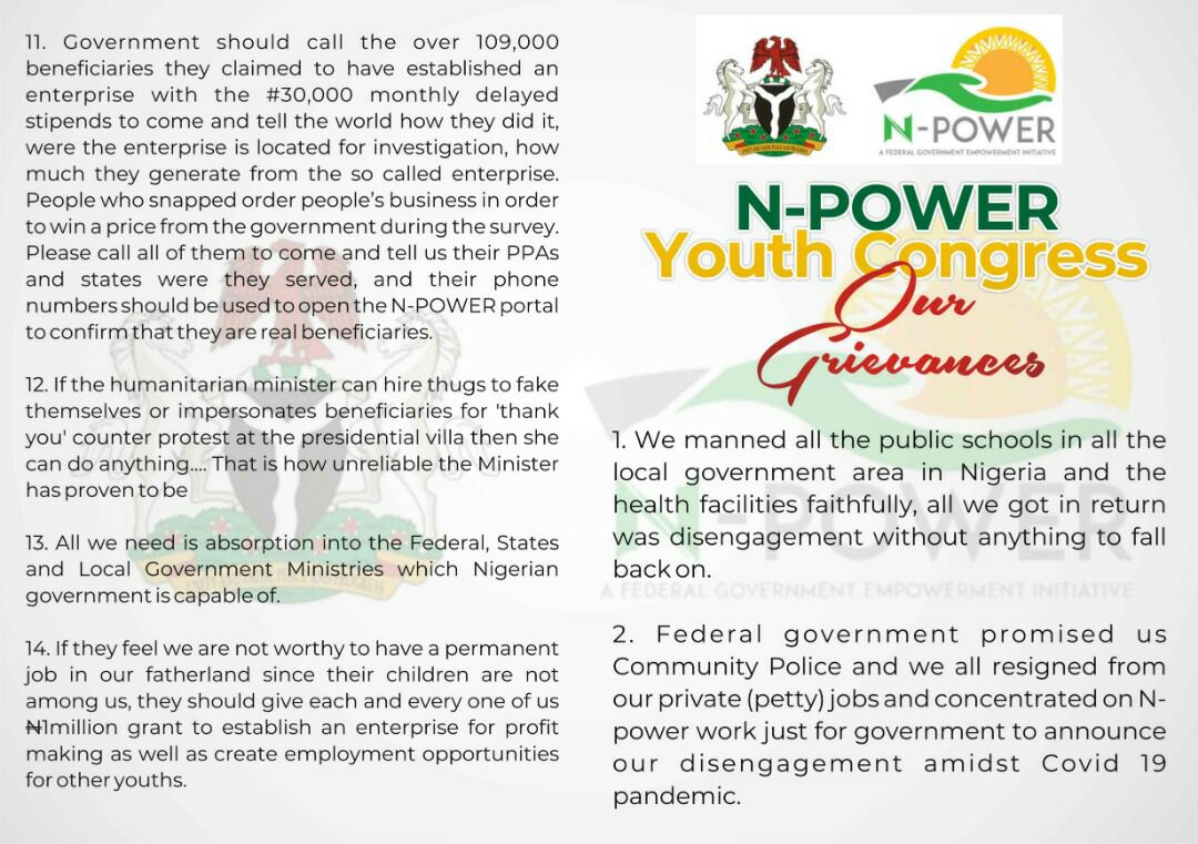 NigerianYouthC2's tweet photo. @MBuhari @MarcusRashford @npowerite refuse to be used and dumped by @MBuhari we can not serve our father land and be dumped at the end @ProfOsinbajo we deserve the best, do to us what u will like to be done to your children #absorptionisallwewant #1milliongrantisallwewant @SaharaReporters https://t.co/sg2K09UypG
