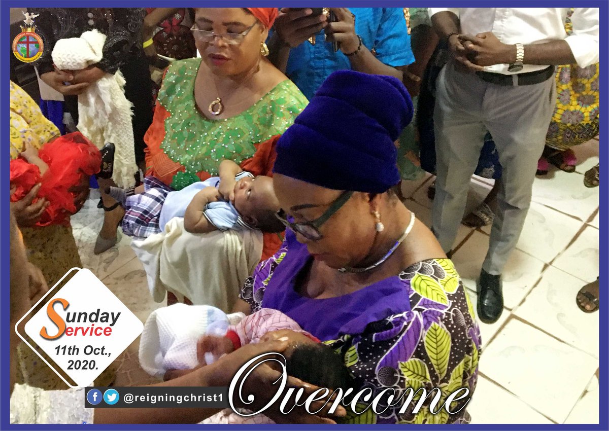 reigningchrist1's tweet photo. Dedication of three (3) babies
Carry your own fruit in Jesus' name

#11thOctober2020
#SundayService
#Overcome
#YearOfUnStoppableBlessings
#mamaexcel https://t.co/WZFWgKJYux