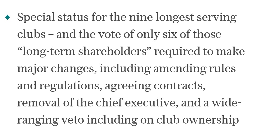 Worse even than expected. To be clear, this is the effective privatisation of the Premier League, with the top flight of English football passing into the hands of the Big 6. This is an abomination.  https://twitter.com/TeleFootball/status/1315242246594322432