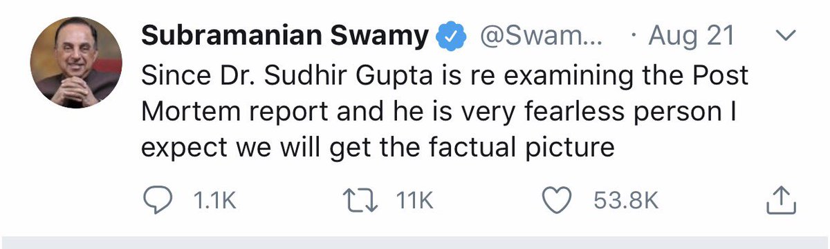 Views of Mr Swamy on Dr Sudhir Gupta & Arnab Goswami before Guru Chela apparently changed their views Arnab was attacked & Dr Sudhir Gupta was heaped with praises... tweets below