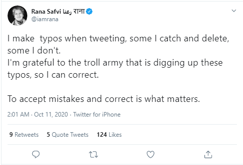 When asked why she is deleting all these tweets , she says -"Oh, it was just a typo".Yeah right. FAKE pictures, FAKE claims FAKE quotes, FAKE timeline, FAKE dates and FAKE stories are just "typos".The biggest typo is that you are a "historian"!