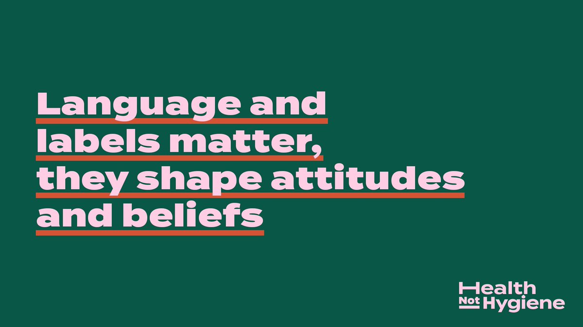 Happy International #DayOfTheGirl, we’re sharing a polite reminder that language matters! #HealthNotHygiene