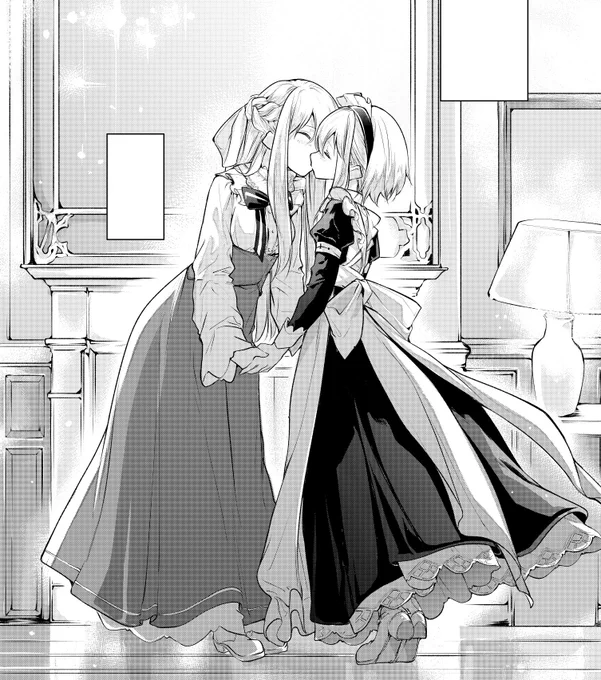 ロリの日ということでおねロリ百合キスを...おねロリの百合キスは背徳感あって尊い...(*'-`) 