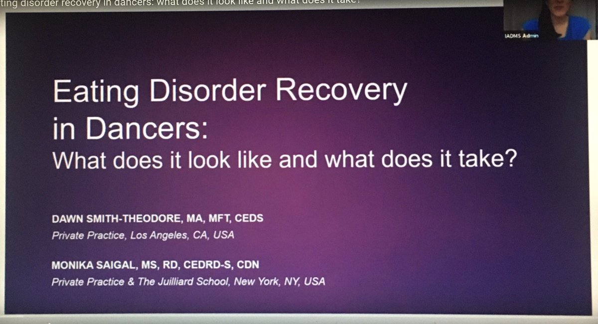 nicoletta_lekka's tweet photo. Watch #IADMSiCon2020 #DanceMedicine sessions:

Valuable knowledge that can help with #dancers' injuries / mood / stress, sleep disturbance, #BodyImage concerns, and prevention / treatment / recovery from an #EatingDisorder. https://t.co/WJv3saIDhV