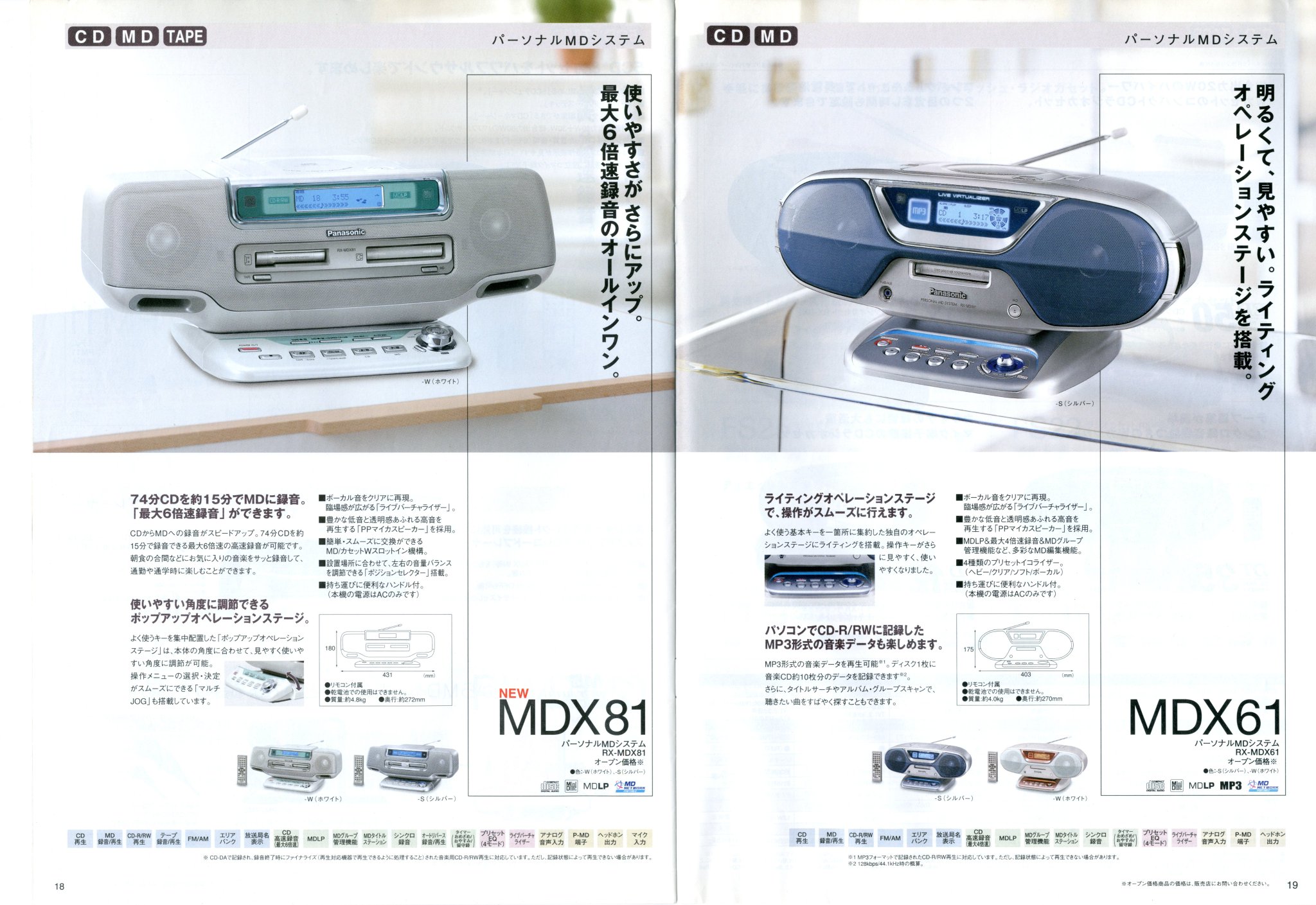 Panasonic CD/MD ラジカセ RX-MDX1 録音可能 Amazon.co.jp: パナソニック MDラジカセ RX-MDX81-S : 家電＆カメラ