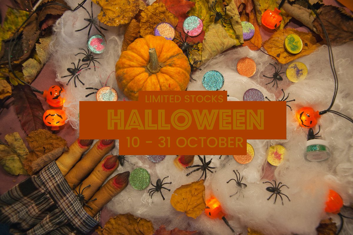 HALLOWEEN SPECIAL LAUNCH
20 Unique Shades - Limited Stocks Only.
10th - 31st October. Redeem HALLOWEEN25 for 25% off your order. 
#halloween #sale #LimitedEdition #cosmetics
#eyeshadow #indiebrand #thepastelroses #pigments