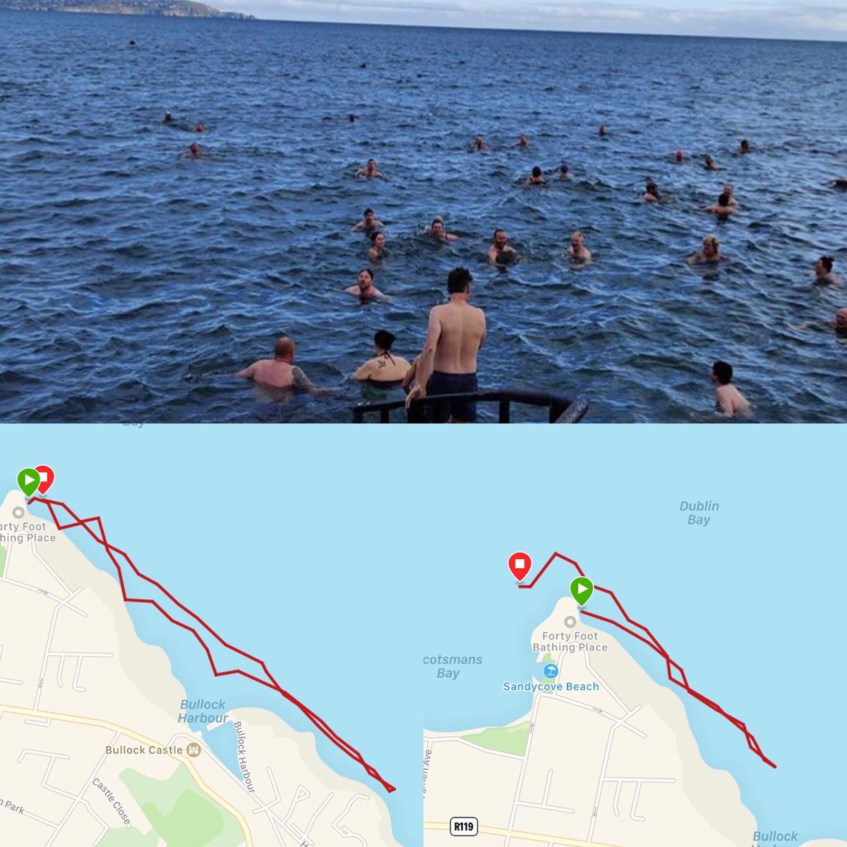 18 walruses for training this morning 🤩 , all swimming levels  from 2k , 1k, 500m pods 💕 water temp 12.6c Air 11c #40footwalrus #fortyfootdublin #winterswimmingdublin #wildswimmingireland #freeswimsdublin #winterswimmingireland #irishseaswimmers #dublincoldwaterswimming