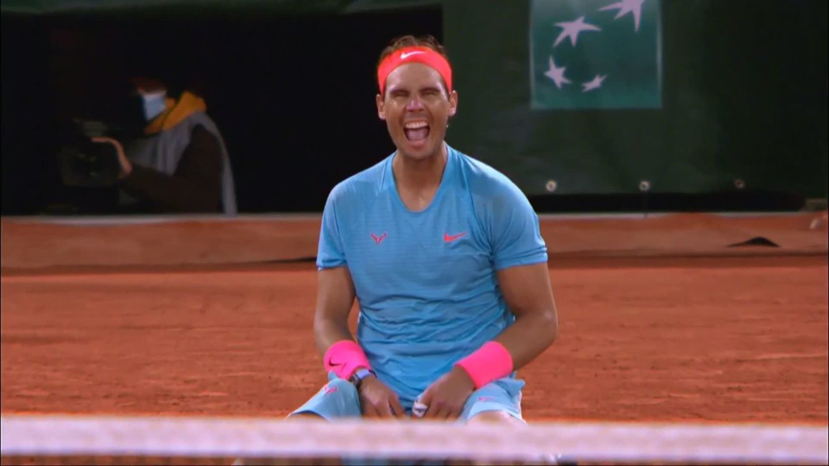 ๐๐๐๐๐๐๐๐๐๐๐๐๐
@RafaelNadal conquers Novak Djokovic 6-0 6-2 7-5 to remain perfect in Paris finals and earn title 1๏ธโฃ3๏ธโฃ at #RolandGarros https://t.co/lzOz5dmoqQ