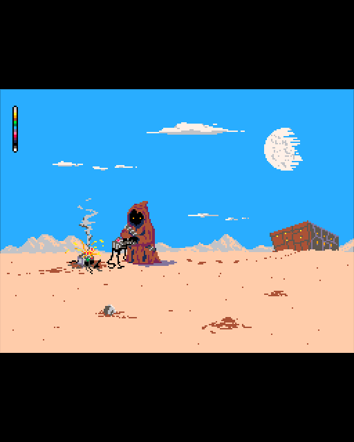 kojiornk's tweet photo. Scavenger, pico-8 palette restriction, for @pixel_dailies #pixel_dailies #pixelart #StarWars #pico8 https://t.co/GIuzU97Z8k