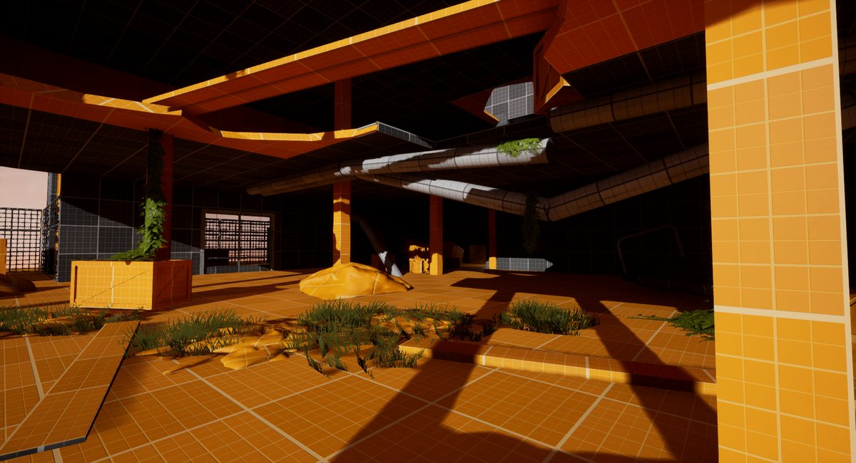 ArranHealy's tweet photo. Gonna call this idea done for #Blocktober and move onto another. @BlocktoberLD #leveldesign More screenshots and walkthrough video in thread #blocktobergd2020 https://t.co/rfzVfpDhE4