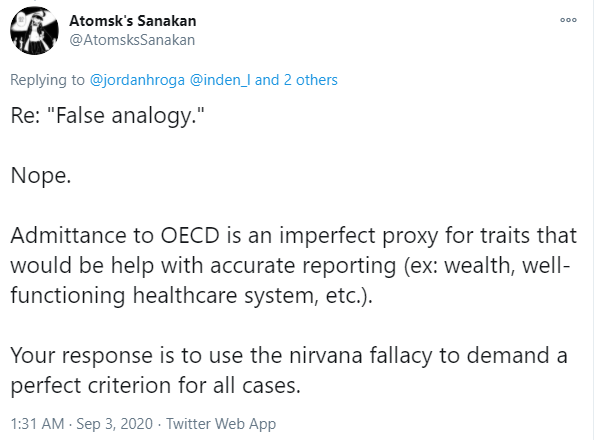 3/G It's fine for them to limit their analysis to OECD countries.But some people might want to extend the analysis to non-OECD. This thread will go over papers for doing that. https://twitter.com/AtomsksSanakan/status/1301392433452810242 https://twitter.com/AtomsksSanakan/status/1296377109636681728 https://twitter.com/AtomsksSanakan/status/1308544372825362432