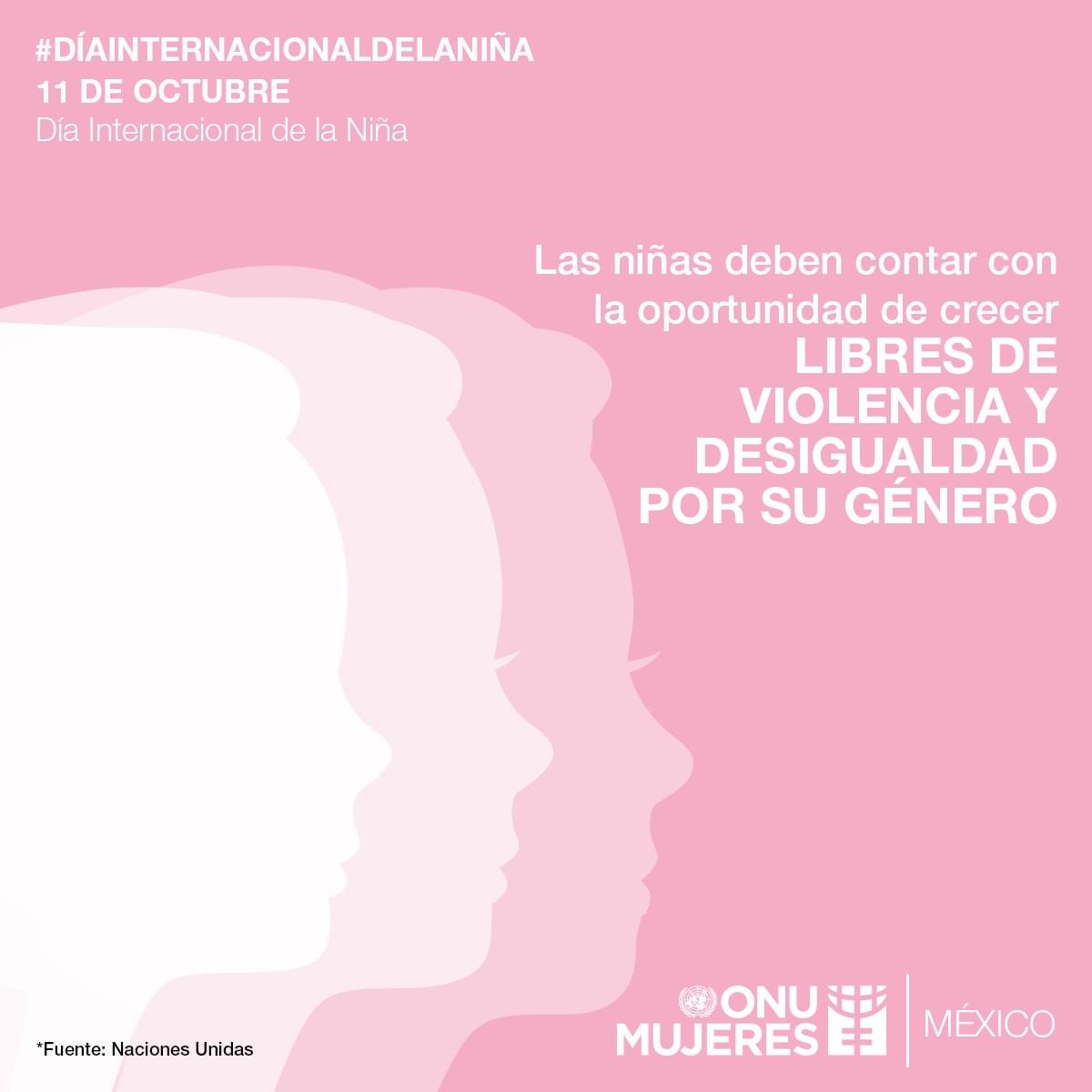 ONUMujeresMX's tweet photo. Hoy es #DíaDeLaNiña Trabajemos duro por su presente y su futuro. https://t.co/iQbdHagYMs