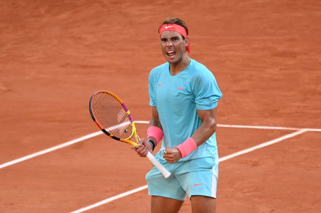 MarialCarmen's tweet photo. 🎾 El mejor deportista español de la historia 
🎾 Y lo mejor, es igual o más grande fuera de la pista.

¡¡Lo tuyo es una auténtica barbaridad !! #Nadal #vamosrafa #RolandGarros  #campeón 🏆 https://t.co/QOJqz9lwTD