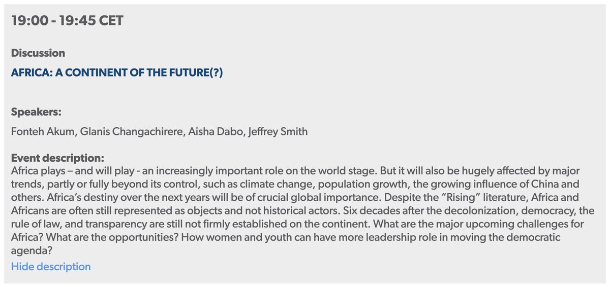I'm looking forward to addressing tomorrow's @Forum_2000 on the panel, AFRICA: A CONTINENT OF THE FUTURE, with colleagues @FontehAkum, @glanyline and @mashanubian.

For additional info, including on how to tune in live, visit their site: forum2000.cz/en/forum-2000-…

#NewWorldEmerging