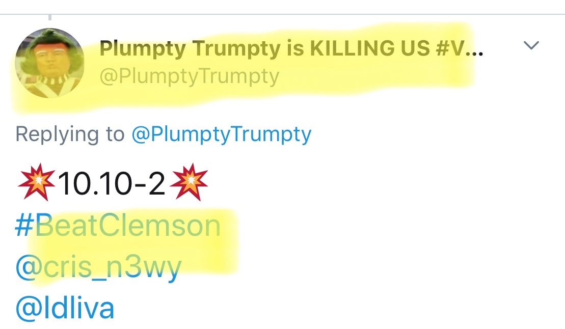 IDLIVA's tweet photo. @PlumptyTrumpty @zimraniaxy @Peatches66 @IndieAgitator @Dadilicious2 @WordsDawn @cris_n3wy @RickSTL67 @GayIronAvenger @CaptainPride4 @fireman452a @Jet1Jack @djpkny @HappyNanaX4 @tmoir0 @lmakowski3 @ElektraResists @johnny_queer For real? I’m shocked! looking @ this picture, I’m trying to figure out who wouldn’t be thrilled that #ClemsonWon🤔👇🏾 https://t.co/IMSonqOXPq