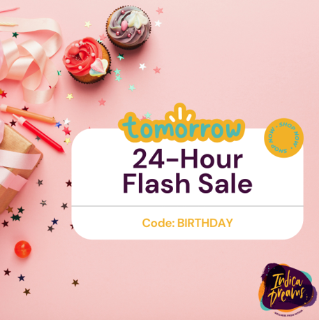 IDreamsllc's tweet image. Set your alarms⏰ Tomorrow we will be having a 24-hour flash sale - Entire site will be 30% off with code BIRTHDAY. 🎁

#indicadreams #indicadreamsteam #teamdreamy #cbd #branding #new #wellness #mentalhealth #cbdoil