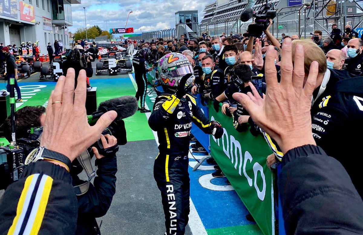 Has anybody seen a honey 🦡 on the podium?!

WELL DONE <a href="/danielricciardo/">Daniel Ricciardo</a> 😤🔥
#TeamLH @RenaultF1Team
