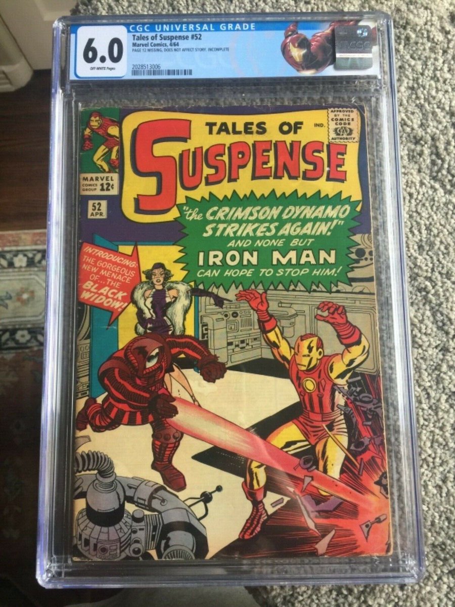 comicsvalue's tweet photo. archived! $ 973 | Rare 1964 Silver Age Tales Of Suspense #52 Cgc 6.0 Universal Key 1. #comics https://t.co/gV8jO42pNl https://t.co/Al8VzXGAE7