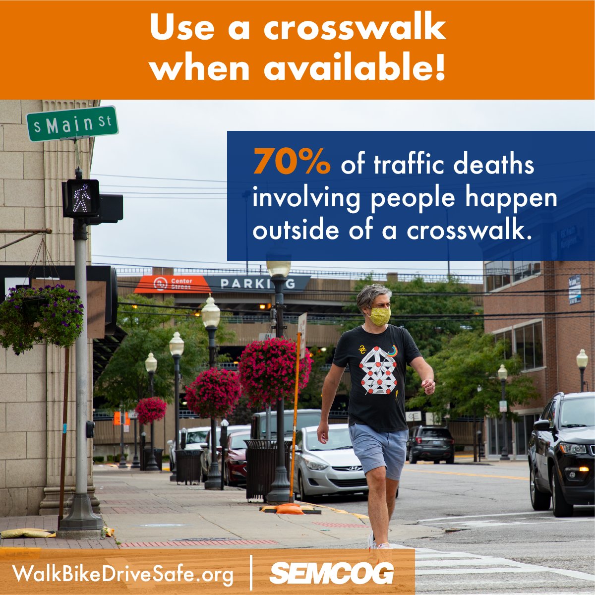 smart_movesus's tweet photo. It's the last day of the #WalkBikeDriveSafe campaign, but keep these safe practices in mind all year to prevent injury to yourself and others. #SEMCOG #RIDESMART https://t.co/d5irsjs9X0