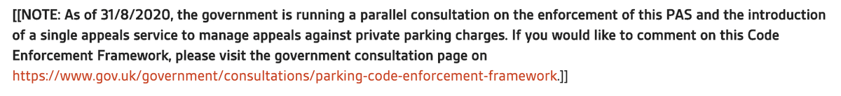 Parking_Justice's tweet photo. @sszmidt199 @ParkingFinesUk @sue_tepag @GregKnight @ParkingCowboys @ParkingPranks @parkingcontract @MrParking @PPALtd @AppealsTicket @ParkingReview @ParkingScandal @taylorandy @BSI_UK Yes. BSI one is the code. The GOV one is enforcement of the code. https://t.co/ZZzLJtzCwh