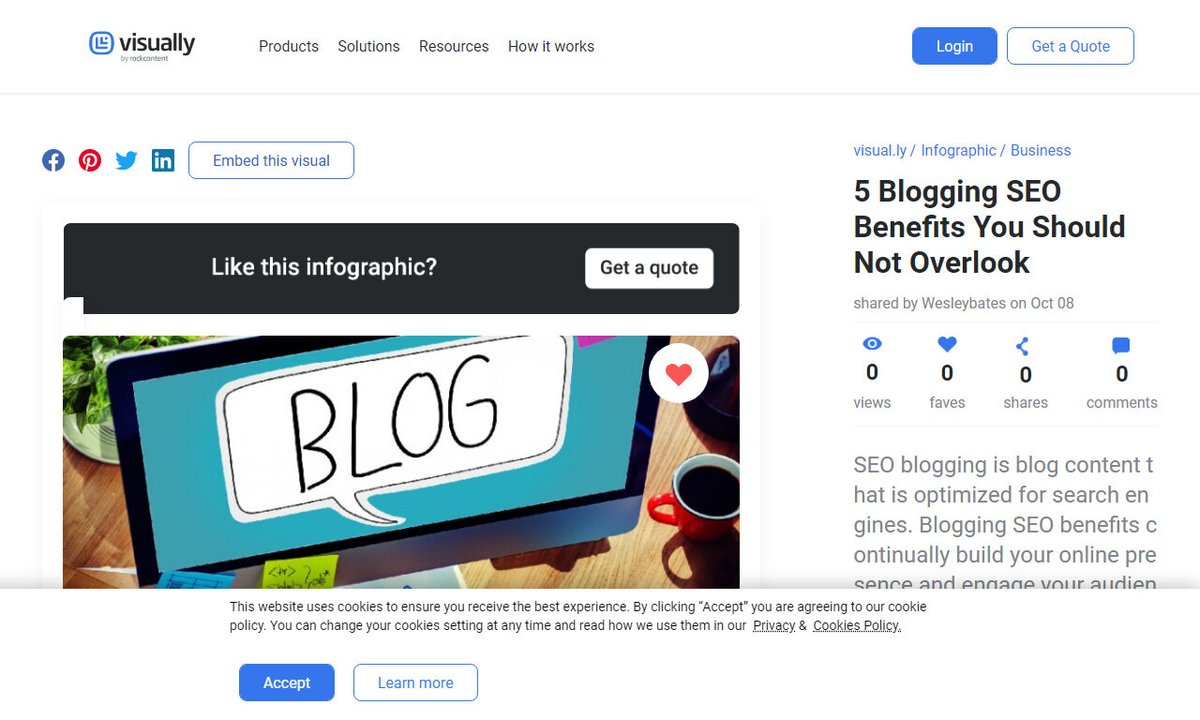 5 Blogging SEO Benefits You Should Not Overlook
#onlinepresence #regularblogging #audiencebrandedcontent #secondarykeywords #searchengines #seo
via visual.ly
☛ amp.gs/LuVr