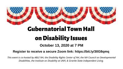 CompassGuidance's tweet image. Check out this opportunity to ask gubernatorial candidates @ChrisSununu &amp;amp; 
@DanFeltesNH about their plans to address disability policy issues in NH! This town hall is hosted by @ablenh1 @DRCNH @NHCDD @UNHIOD Register today: bit.ly/30G8qmq #nhpolitics
