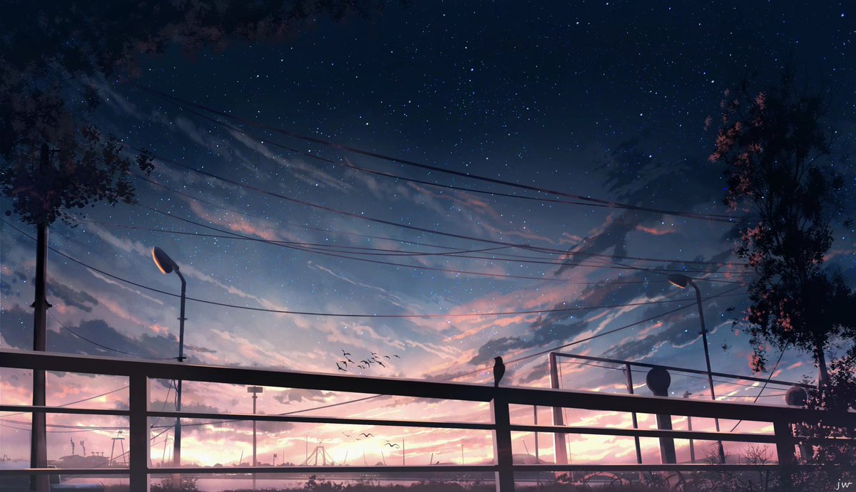 scenery sky no humans tree cloud outdoors star (sky)  illustration images