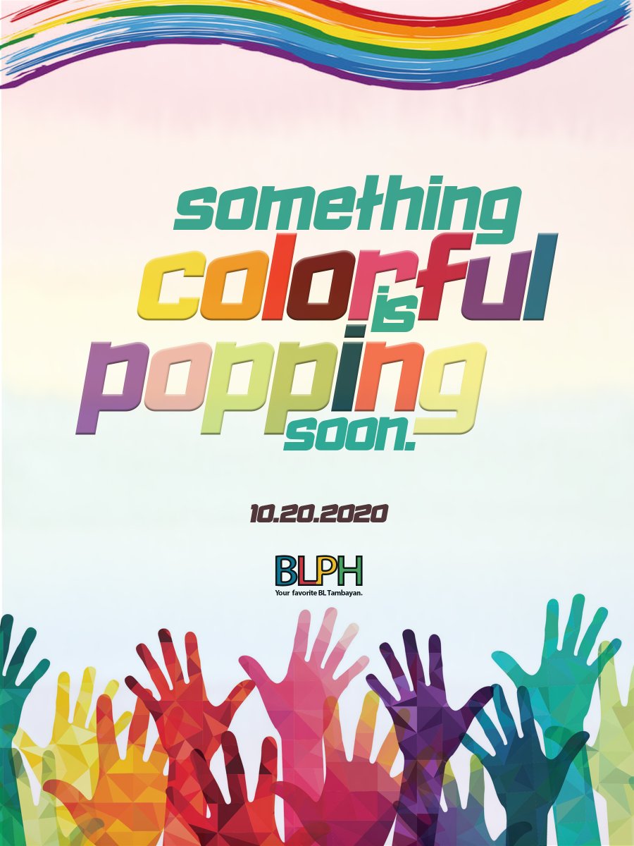 BLPHofficial's tweet photo. Get ready Pinoy BL fans because something COLORFUL is POPPING soon! 10.20.2020

@theideafirst_co @Black_SheepPH @globestudiosph @Ticket2MeNet @campavestudios @MyDayTheSeries_ @MEOTheSeries #quaranthings #sakristan #BoysLockdown #Inbetween

#blph
#boyslovephilippines https://t.co/hJtxYr5rVJ