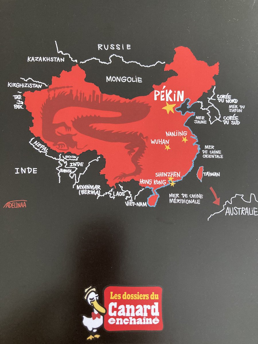 dorianmalovic's tweet photo. Dommage qu’à la fin d’un dossier aussi complet sur la « dictature» chinoise de #XiJinping le @canardenchaine publie en dernière page une carte avec 🇹🇼 #Taïwan #TaiwanNationalDay comme faisant partie de la Chine!  @TaiwanEnFrance @Focus_Taiwan @taiwanmag @SiteTaiwanInfo «too bad » https://t.co/1JwxKnj2x2