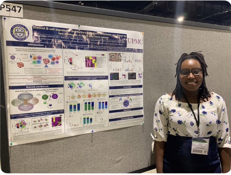 Hey y’all! I’m Ayana and I am a 4th year PhD student at the University of Pittsburgh! I study the role B cells play in the tumor microenvironment of Head and Neck cancer and Melanoma patients!#BlackinCancerRollCall
#BlackinCancerWeek