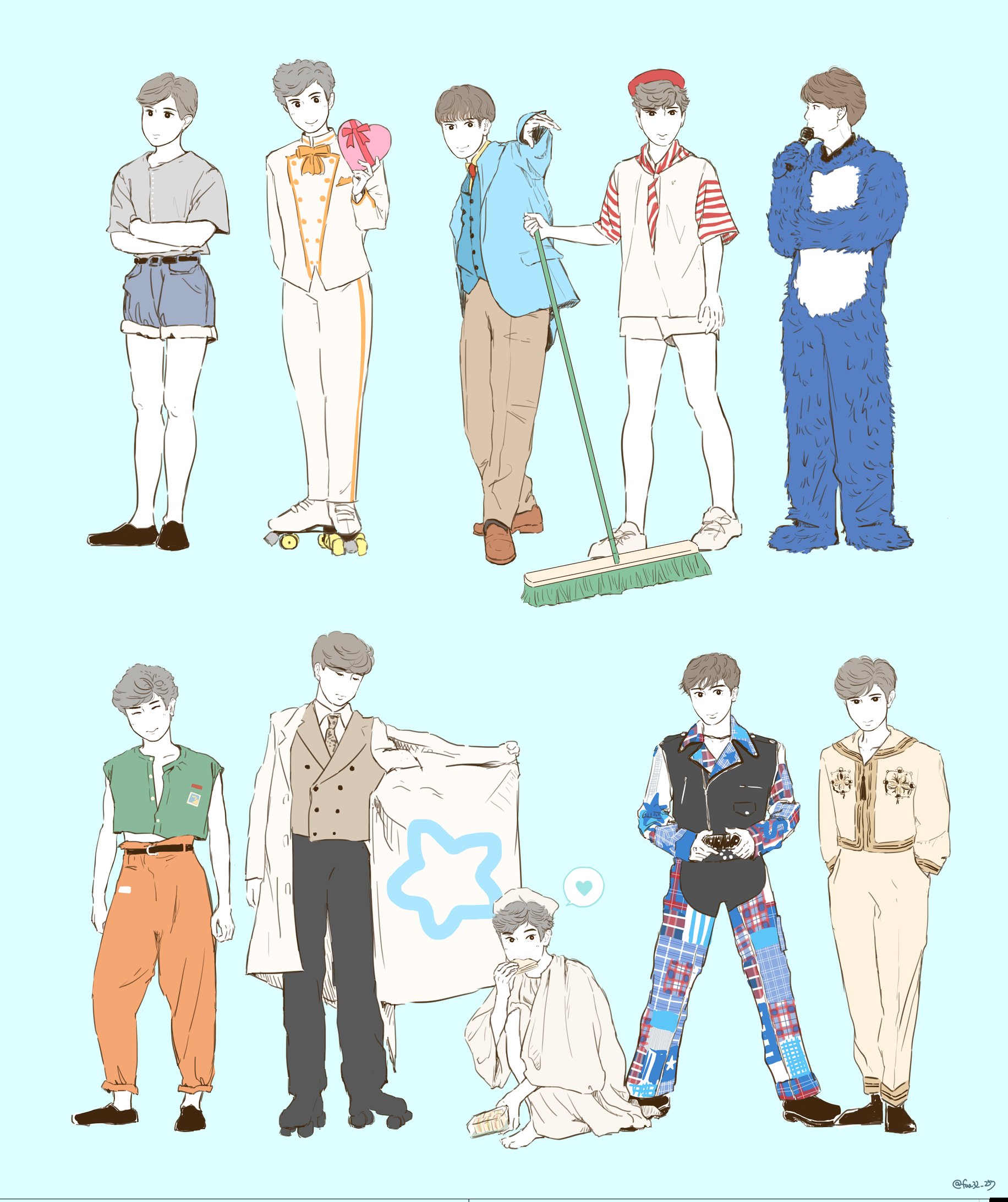 ふあ コミティア141 け42b 女性アイドルの方が需要があるかなと思い 衣装 絵もそちらを多めに描いてきたけど 実は男性アイドル というか光genji 笑 の衣装も沢山描いてきてるのです 試しに貼ってみる 寛くん かあくん 晃くんです T Co